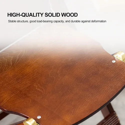 Miniatura 5 de Silla de comedor plegable de mediados de siglo, sillas plegables de madera maciza, silla de gravedad cero para patio, porche, fiesta, evento (negro)