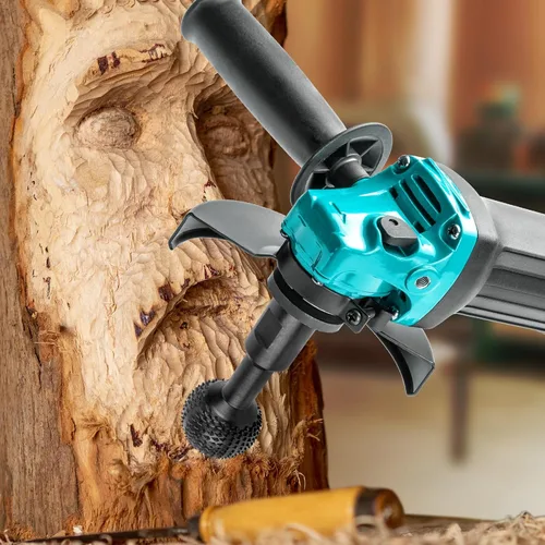 Miniatura 5 de BLEKOO 2 rebabas rotativas de esfera con roscas de 5/8-11, herramientas de tallado de madera para amoladora angular de 4 1/2 y 5 pulgadas