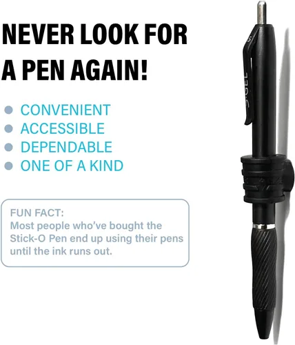Miniatura 7 de Stick-O Pen Soporte magnético para lápices, capacidad para la mayoría de bolígrafos, lápices y marcadores finos. Ideal para refrigeradores, tableros