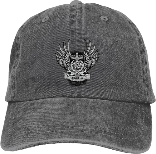 Miniatura 9 de Cowboy Hat Trendy Hats for Man and Women Djustable Four Season Outdoor Baseball Cap of Hell Skull with Angel Deep Heather
