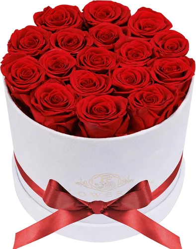 Miniatura 20 de Prifroti 17 flores en una caja de gamuza de lujo, regalos de cumpleaños para mujeres, flores preservadas, regalo de rosas para el día de la madre