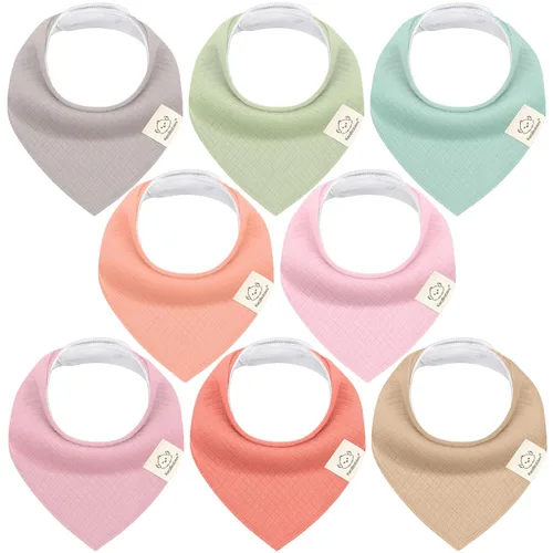 Miniatura 18 de KeaBabies - Juego de 8 baberos tipo bandana para bebés, niñas y niños - Baberos de algodón orgánico para babeo y dentición para recién nacidos