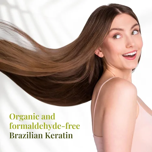 Miniatura 3 de Bio Protein - Tratamiento orgánico de queratina brasileña - Alisado de cabello sin formaldehído, Keratina Brasileña, 100ml/3.38 fl oz