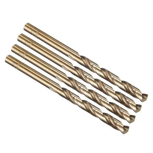 Miniatura 121 de PATIKIL Broca Jobber de 0.039 in, vástago recto M35 cobalto 5% acero de alta velocidad 135° acabado dorado para metal duro de acero inoxidable - 2