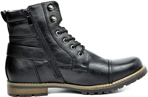 Miniatura 3 de Bruno Marc Men's Motorcycle Combat Boots Zipper Biker Boot