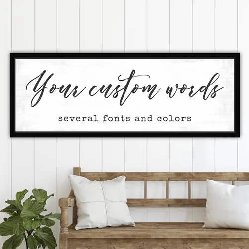 Miniatura 9 de Pretty Perfect Studio Letrero personalizado con texto en inglés "This Is Us", arte de pared personalizado con nombres de familia sobre lienzo de 6 x