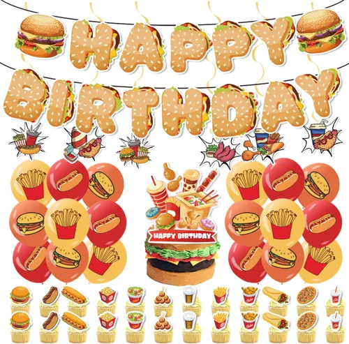Miniatura 12 de Decoraciones de cumpleaños de baloncesto, lindo cartel de feliz cumpleaños con temática deportiva, suministros divertidos para fiesta de niño y niña