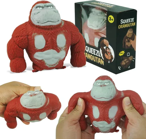 YANZHE Juguetes de mono, divertidos juguetes de gorila para niños y adultos, mono antiestrés para apretar, juguetes sensoriales para aliviar el