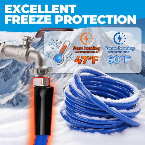 Miniatura 3 de Manguera de agua calefactada para caravana con protección anticongelante hasta -45 °F y apta para agua potable, accesorio para caravana, ganado