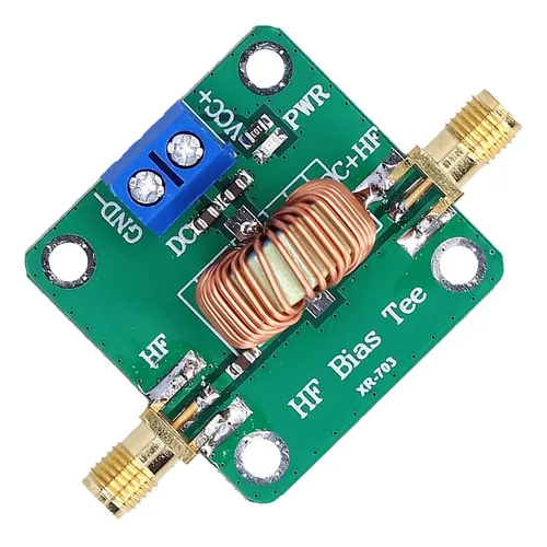 Miniatura 8 de Módulo de T Bias RF Eujgoov 0.2‑180MHz Frecuencia DC Alimentador Filtro con conector SMA-K para antena de radio