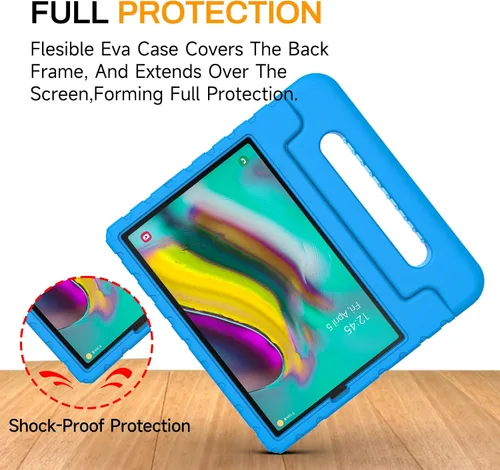 Miniatura 4 de Funda protectora ligera a prueba de golpes con mango convertible para niños y niñas, para Samsung Galaxy Tab S5e de 10.5 pulgadas lanzada en 2019