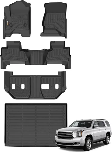 Miniatura 74 de Alfombrillas de TPE para Toyota Highlander 2014-2019 7 y 8 asientos, protección para todo tipo de clima, forros de piso de automóvil resistentes