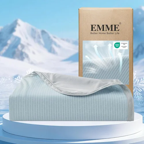 Miniatura 11 de EMME Mantas refrescantes transpirables para personas que duermen con calor, manta de verano tamaño individual de 60 x 80 pulgadas para cama, manta