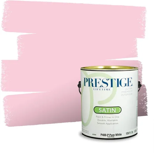 Miniatura 605 de Prestige Paints Pintura exterior e imprimación en uno, 1 galón, plano, coincidencia comparable de Valspar* Amber Rose*