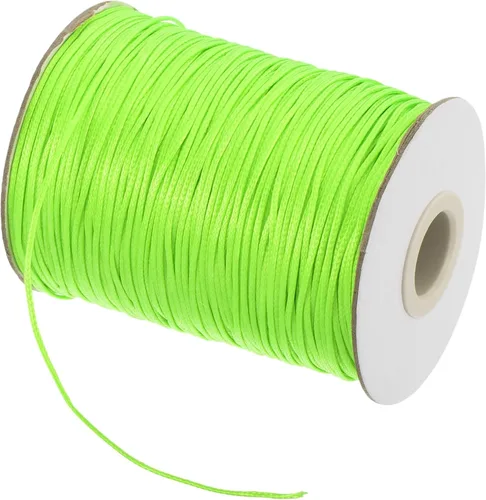 Miniatura 54 de MECCANIXITY Cordón encerado de poliéster encerado de 0.031 in, cuerda de cera de 175 yardas para hacer pulseras, collares, cuentas, joyería y Caqui