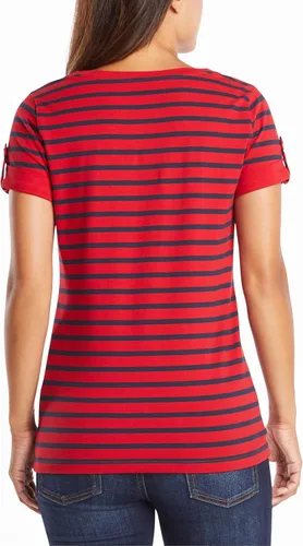 Miniatura 2 de Nautica Easy Comfort - Camiseta de algodón elástico con cuello en V para mujer