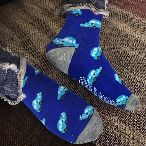 Miniatura 19 de Tphon Calcetines para niños pequeños con empuñaduras, 12 pares de calcetines antideslizantes de algodón para niños y niñas de 1 a 7 años