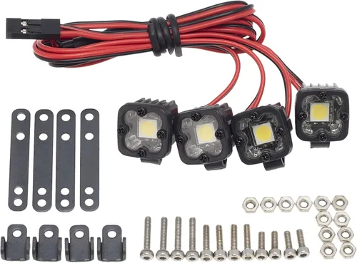 Miniatura 10 de DKKY Luces de Coche RC LED Reflectores Escala 1/10 Accesorios de Crawler RC para Axial SCX10 90046 Traxxas TRX4 TRX6 Wraith RR10 MST Redcat Gen8