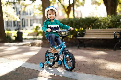 Miniatura 5 de Dynacraft Magna Kids Bike - Ruedas de 12 pulgadas con ruedas de entrenamiento en rojo, azul y verde para niños de 2 años en adelante