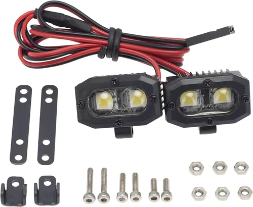 Miniatura 12 de DKKY Luces de Coche RC LED Reflectores Escala 1/10 Accesorios de Crawler RC para Axial SCX10 90046 Traxxas TRX4 TRX6 Wraith RR10 MST Redcat Gen8