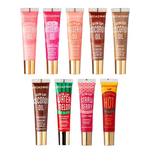 Miniatura 11 de Ruby Kisses Broadway Vita-Lip Brillo de labios transparente (paquete de 7) Bálsamo labial ultrahidratante y calmante con vitaminas, acabado de alto