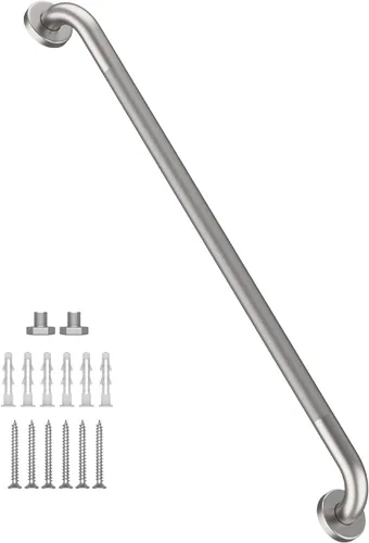 Miniatura 25 de Barra de agarre antideslizante para ducha de 24 pulgadas, acabado blanco frotado con aceite, diámetro de 1.25", Barra de agarre para baño Munzong