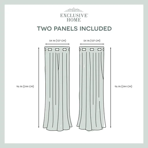 Miniatura 6 de Exclusivas cortinas de hogar Kochi con ojales en la parte superior del panel.