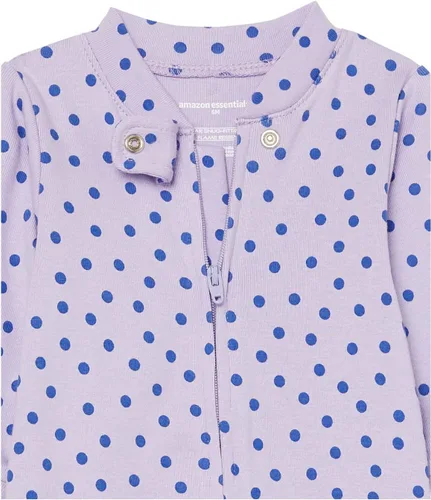 Miniatura 4 de Tienda Essentials Pijama unisex de algodón con pies ajustados para niños pequeños y bebés, paquete múltiple