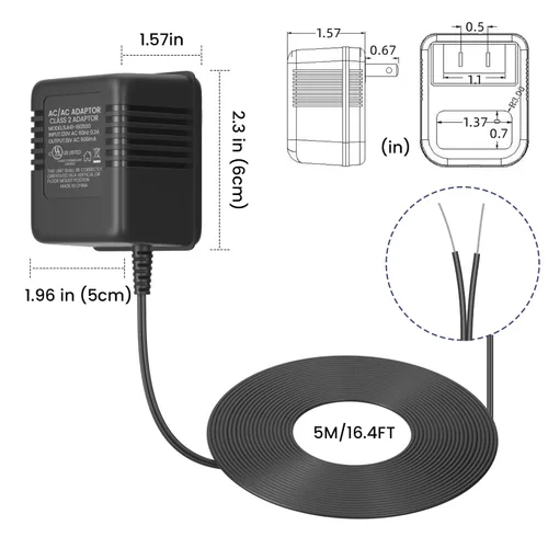 Miniatura 4 de Adaptador de corriente de 18 V para timbre de video para timbre de video Ring y timbre de video Ring 2 y timbre de video Ring Pro, cargador continuo