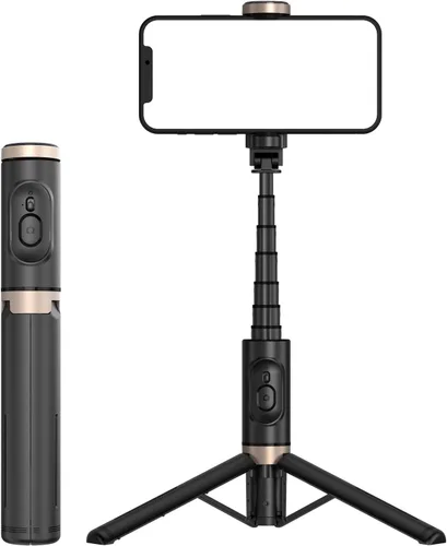 Miniatura 8 de Palo selfie de 72 pulgadas, trípode todo en 1, kit de video con control remoto inalámbrico integrado, portátil, ligero, trípode extensible