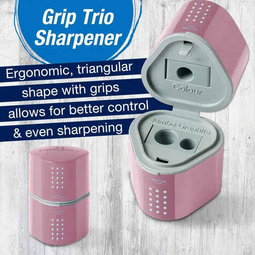Miniatura 2 de Faber-Castell Sacapuntas Grip Trio: Sombras de rosas