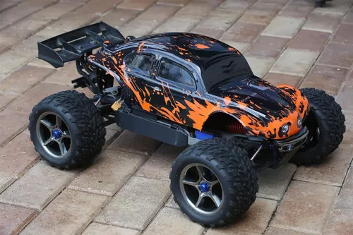 Miniatura 9 de SummitLink Reemplazo de cuerpo personalizado compatible con naranja fangoso sobre negro para automóvil o camión RC escala 1/10 1/8