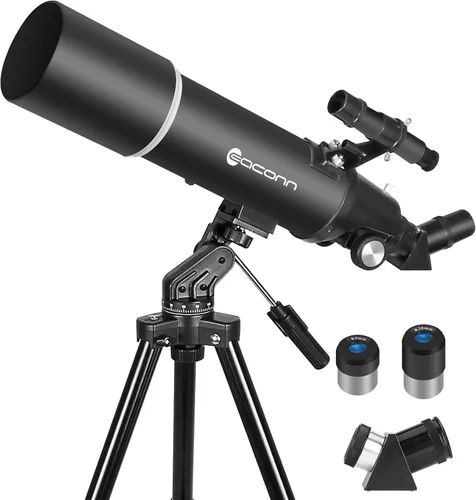 Miniatura 8 de Telescopios para adultos de astronomía, telescopio refractor de 80 mm de apertura y 600 mm de longitud focal para niños y principiantes, telescopio