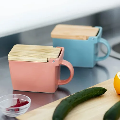 Miniatura 6 de Zero Japan Bee House - Caja de Sal Premium con Tapa Hinoki - Recipiente para Sal Marina y Especias - Elegante Contenedor para Encimera de Cocina