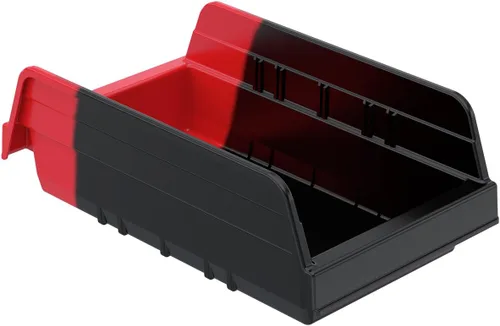 Miniatura 12 de Akro-Mils 36442 - Cubo de plástico Kanban con control de inventario con doble tolva indicador, 11-5/8 pulgadas x 4-1/4 pulgadas x 4 pulgadas
