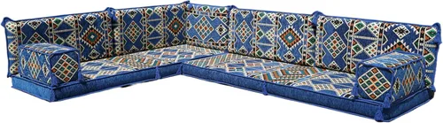 Miniatura 8 de arabicsofa Juego de sofás árabes tradicionales en forma de L - Sofás seccionales marroquíes - Asientos Majlis orientales para sala de estar