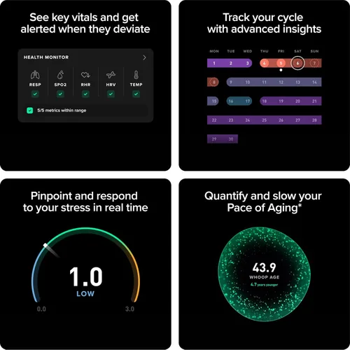 WHOOP Peak Bundle – WHOOP 5.0 Health & Fitness Wearable con 12 meses de membresía + pulsera SuperKnit – Actividad, sueño, HRV y estrés 24/7 con