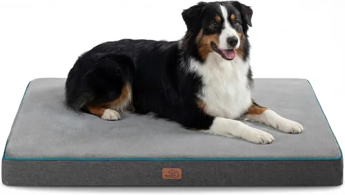 Miniatura 12 de Bedsure Cama ortopédica grande para perros grandes, almohada impermeable de espuma viscoelástica para perros, con funda extraíble lavable y parte