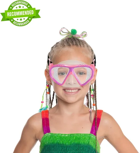 Miniatura 9 de Gafas de natación para niños, cubierta de nariz, gafas para niños sin tirones de pelo,Máscara de natación para niños antiniebla 1pk - Sirena rosa