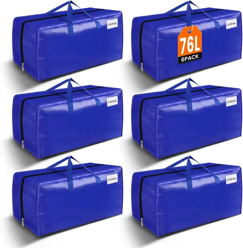 Miniatura 21 de BlissTotes Bolsas de mudanza, suministros de mudanza resistentes y bolsas de almacenamiento, bolsas de embalaje extragrandes, cajas con bolsillos