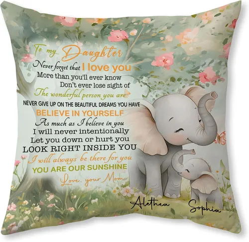 Miniatura 15 de Hyturtle Almohada personalizada para mi hijo – Regalos de mamá a hijo adulto – Regalos inspiradores en cumpleaños – Regalos de graduación