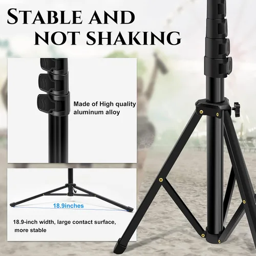 Miniatura 3 de Soporte de trípode para teléfono Selfie Stick de 60 pulgadas, accesorios de cámara profesional con registro remoto inalámbrico compatible con iPhone