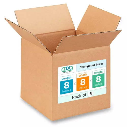 Miniatura 74 de IDL Packaging Paquete de 5 cajas de envío altas de 8 x 8 x 48 pulgadas, extra resistentes de 200 libras frente a caja regular, cajas de mudanza