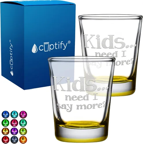 Miniatura 67 de Cuptify Regalos para baby shower, para la nueva mamá, EST 2023, 2 onzas, con fondo negro, juego de 2 vasos grabados para fiesta, regalo
