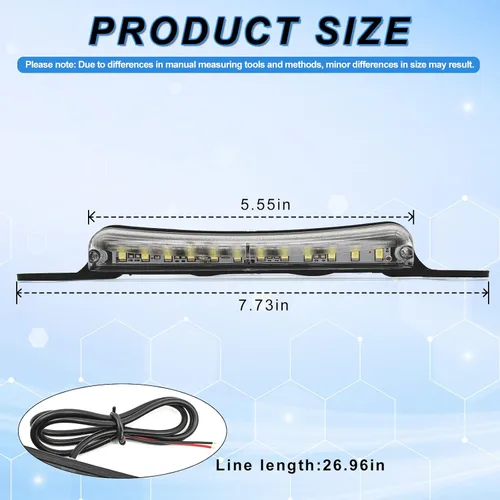 Miniatura 2 de Luces LED universales para matrícula, azul (6000 K), extremadamente brillantes, para automóvil, remolque, UTV, ATV, camión, RV, barco