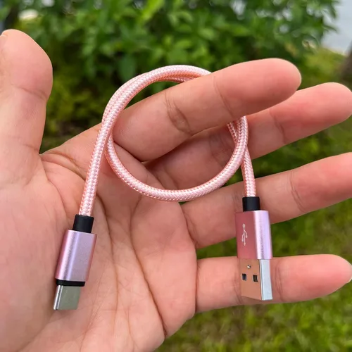 Miniatura 6 de Cable USB C de 1 pie, paquete de 4 unidades, cable USB A a USB C de carga rápida 3A, cable trenzado de nailon compatible con Samsung Galaxy A10e A20