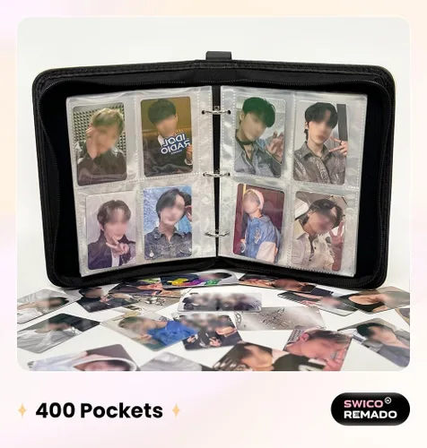 Miniatura 3 de Carpeta para tarjetas fotográficas con 400 bolsillos, libro con mangas, álbum de fotos para tarjetas Lomo
