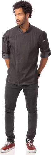 Miniatura 3 de Chef Works mens Men's Gramercy Denim Chef Coat