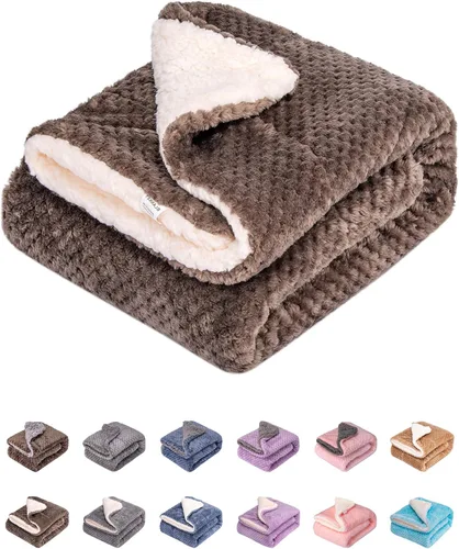 Miniatura 33 de Manta mullida o manta mullida para bebé niña o niño, suave y cálida y acogedora manta de vellón coral para bebé, bebé o recién nacido, manta
