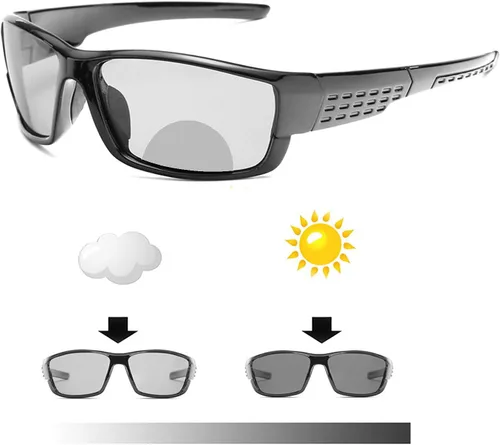 Miniatura 2 de Gafas de lectura bifocales fotocrómicas de transición para hombre, gafas de sol cuadradas deportivas de seguridad, lectores de moda anti rayos UV